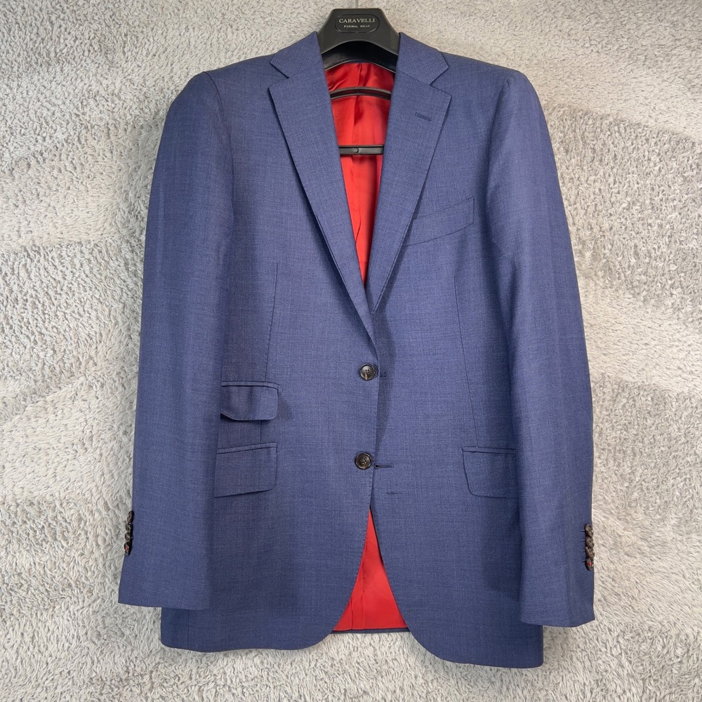 Suitsupply Blazer Sienna Mens 36R Blue Wool Suit Jacket Reda Super 130s Italy
